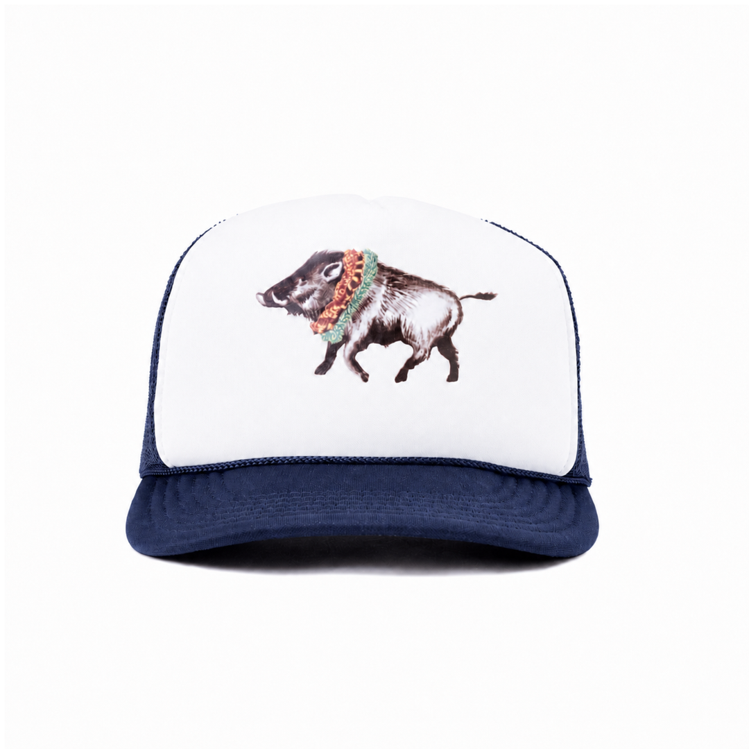 Double Lei Boar Foam Trucker - Navy