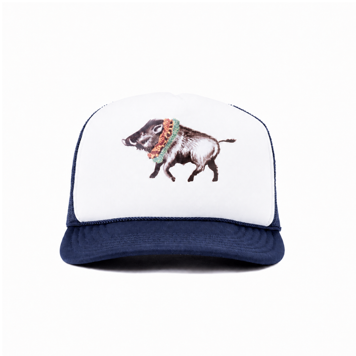 Double Lei Boar Foam Trucker - Navy