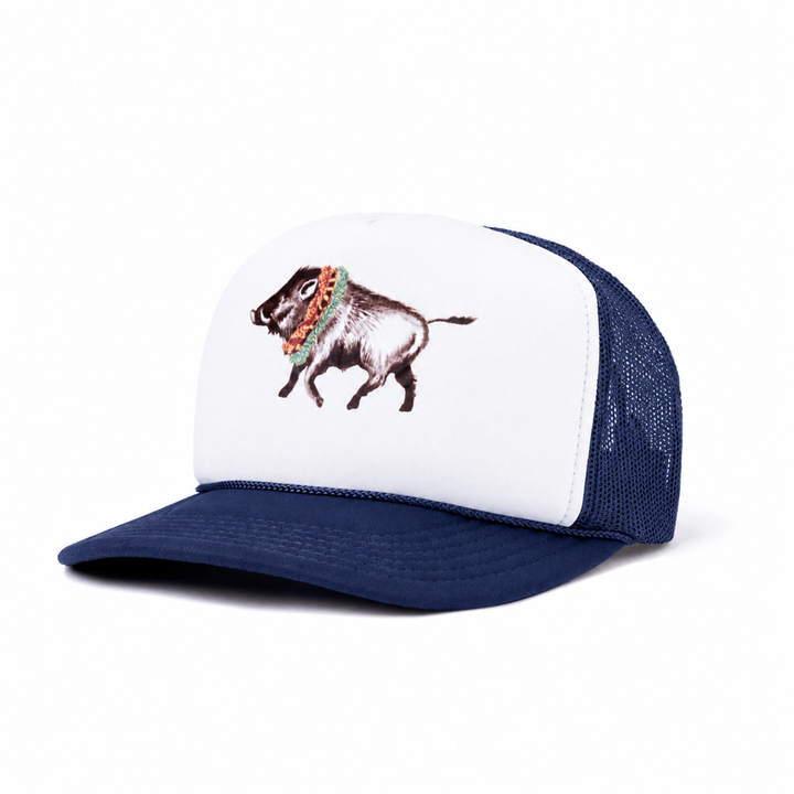 Double Lei Boar Foam Trucker - Navy