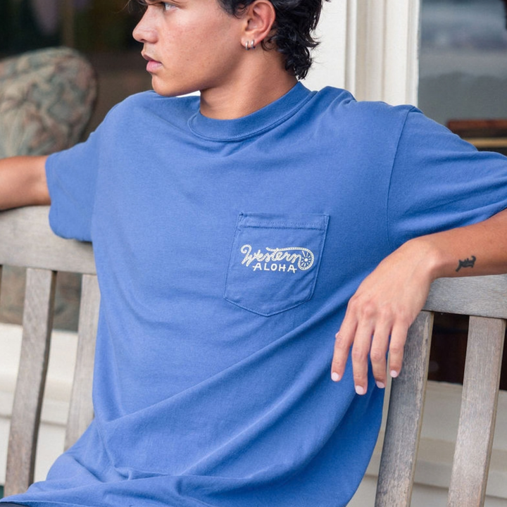 Ukulele Pocket Tee - Blue