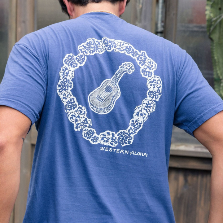 Ukulele Pocket Tee - Blue