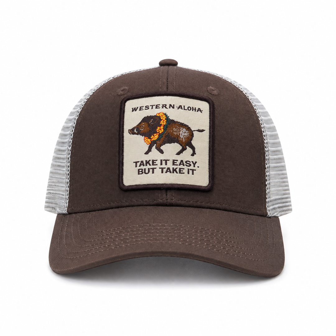 Double Lei Boar Locals Snapback Brown