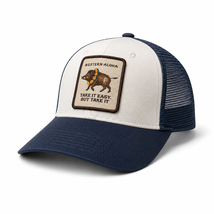 Double Lei Boar Locals Snapback Navy/White