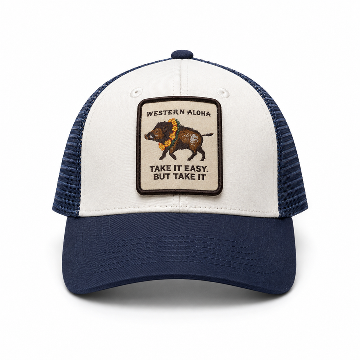 Double Lei Boar Locals Snapback Navy/White