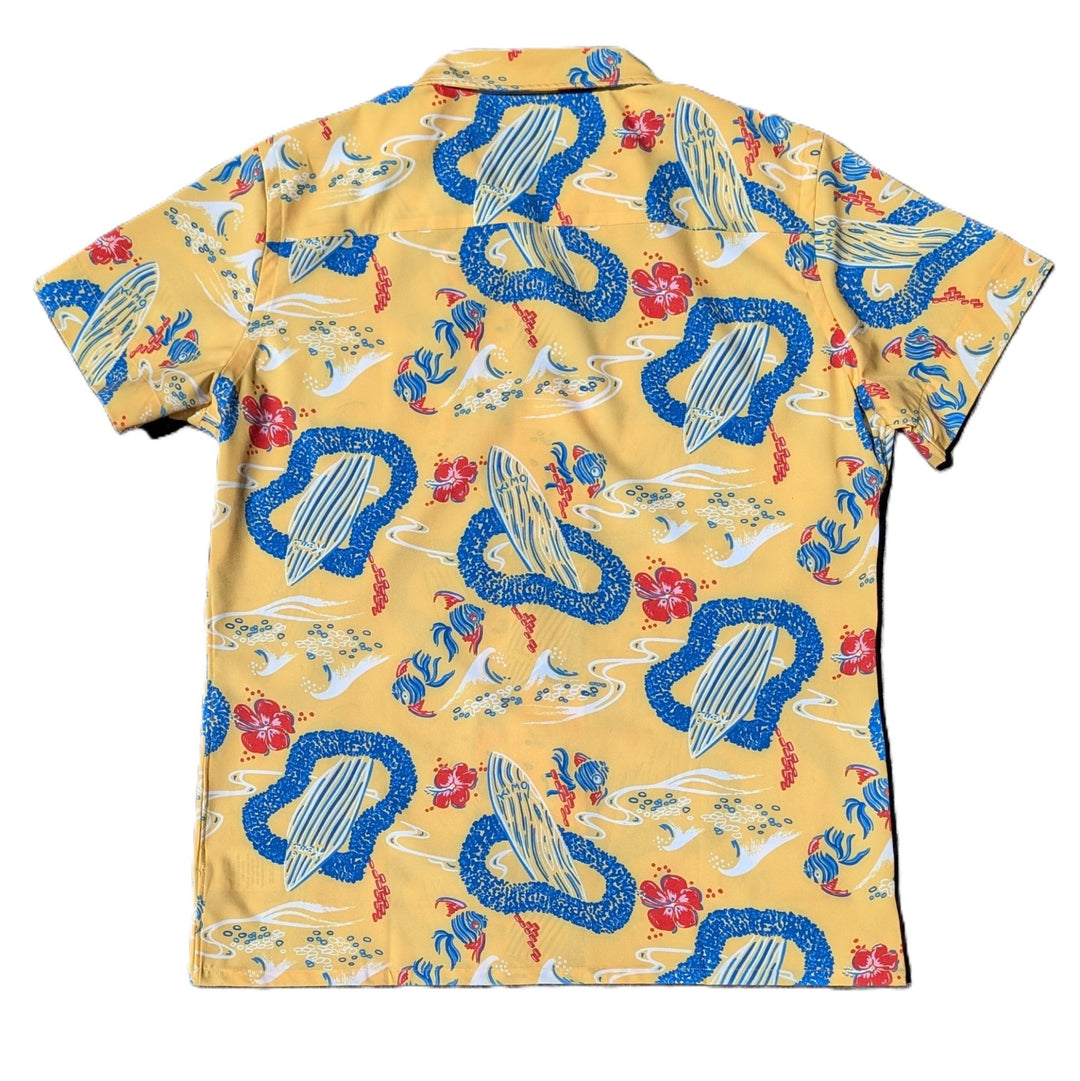 Surfboard Yellow Camp Shirt