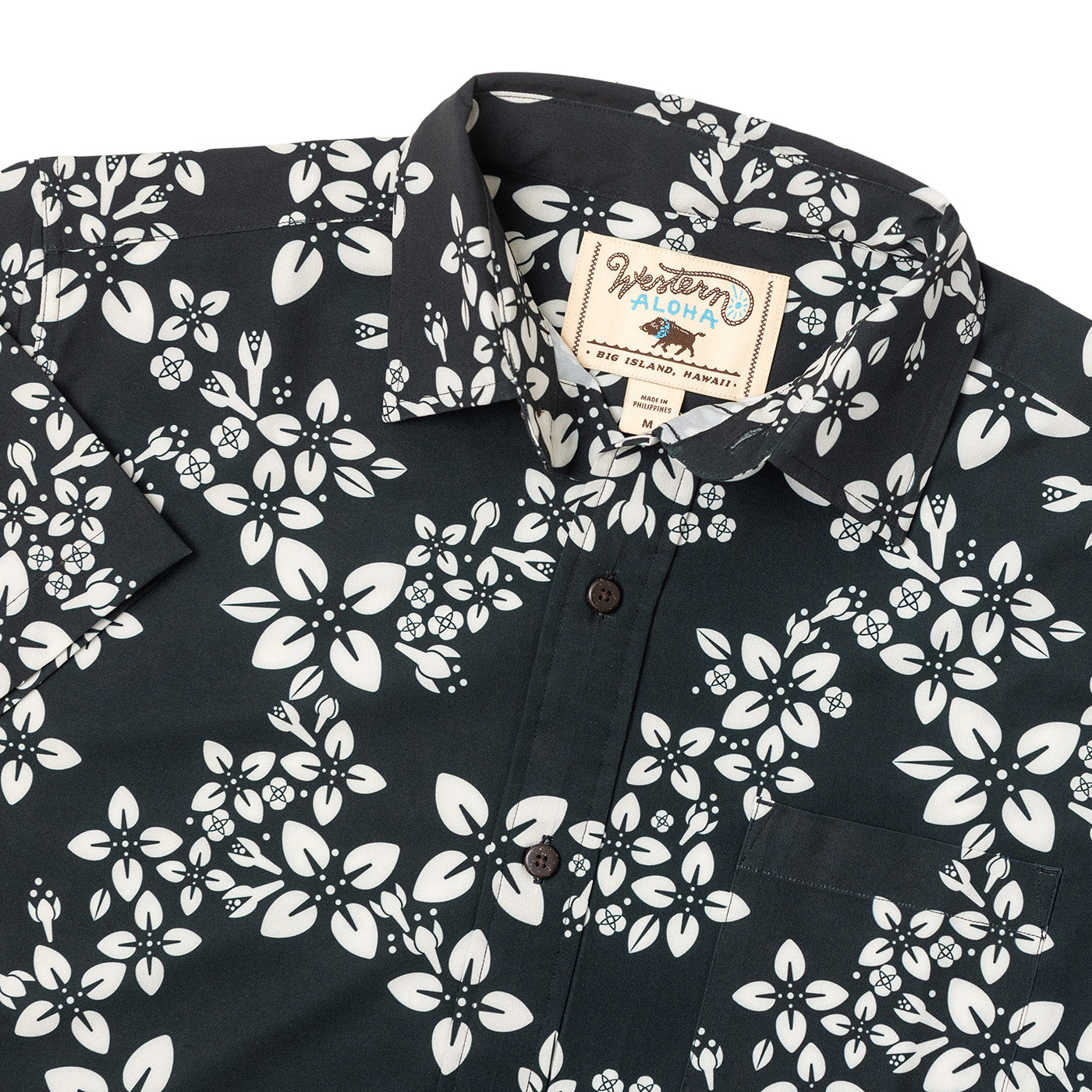 Hawaiian Sandalwood Aloha Shirt Charcoal
