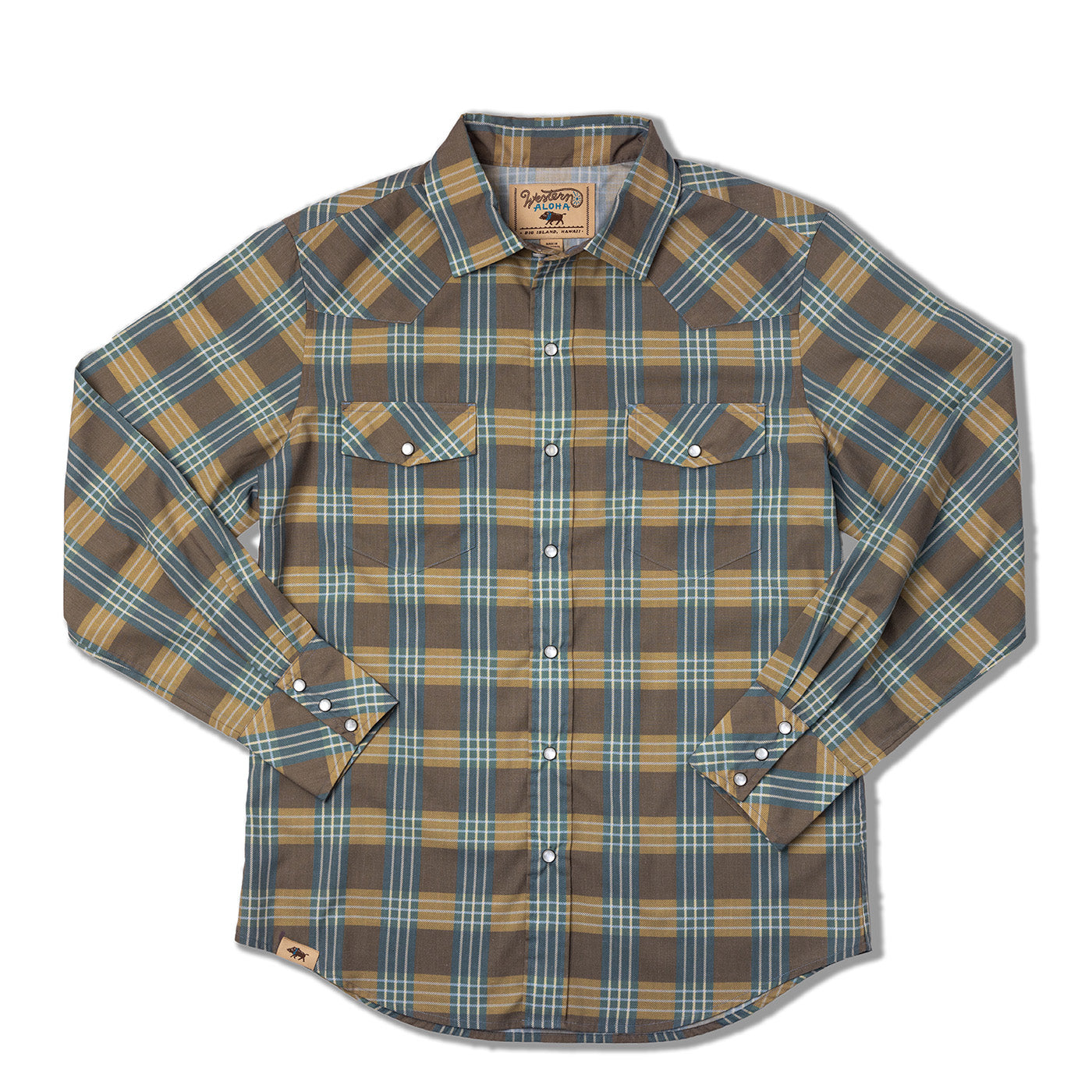 Men's Long Sleeve Palaka Nui Coffee Brown