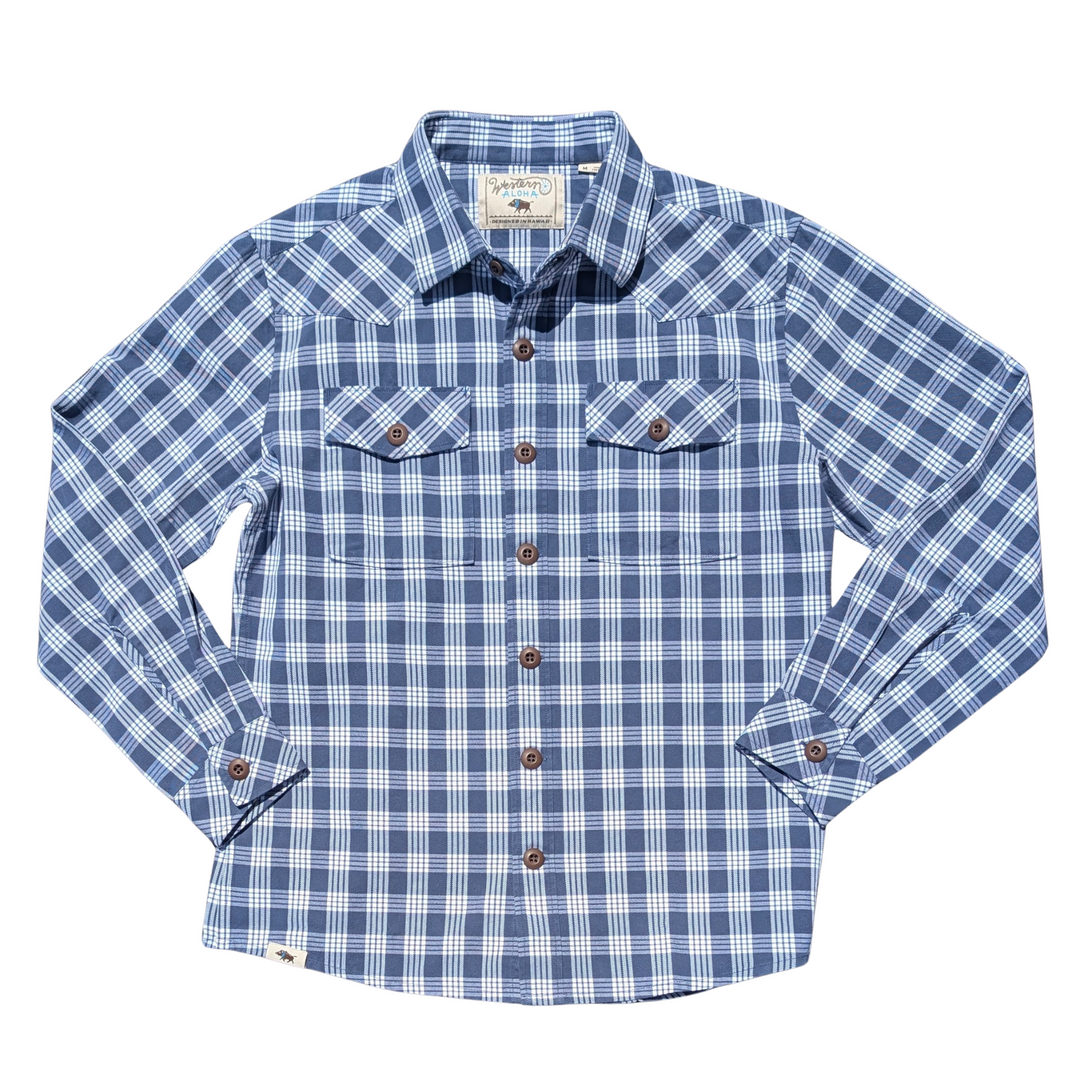 Waimea Overshirt Navy Palaka