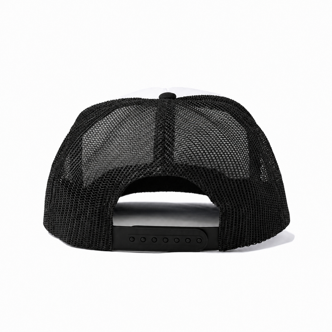 Double Lei Boar Foam Trucker Hat Black