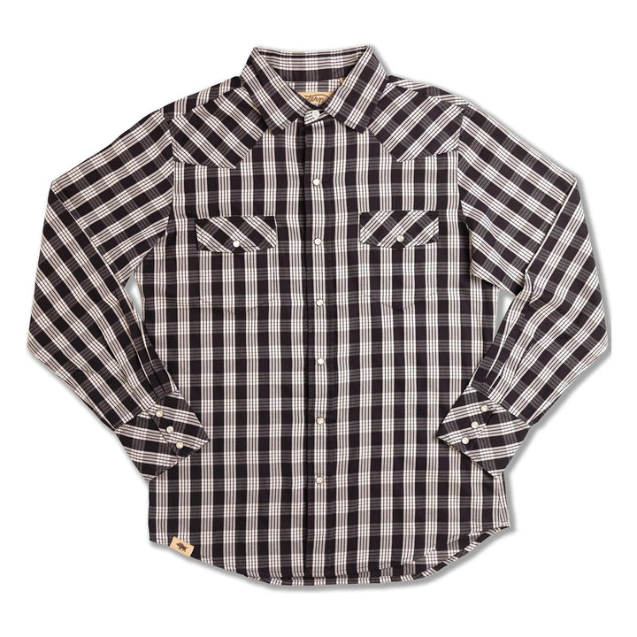 Black Palaka Western Snap Shirt