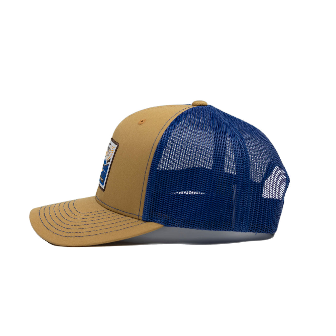 Take It Easy Snapback - Blue / Caramel