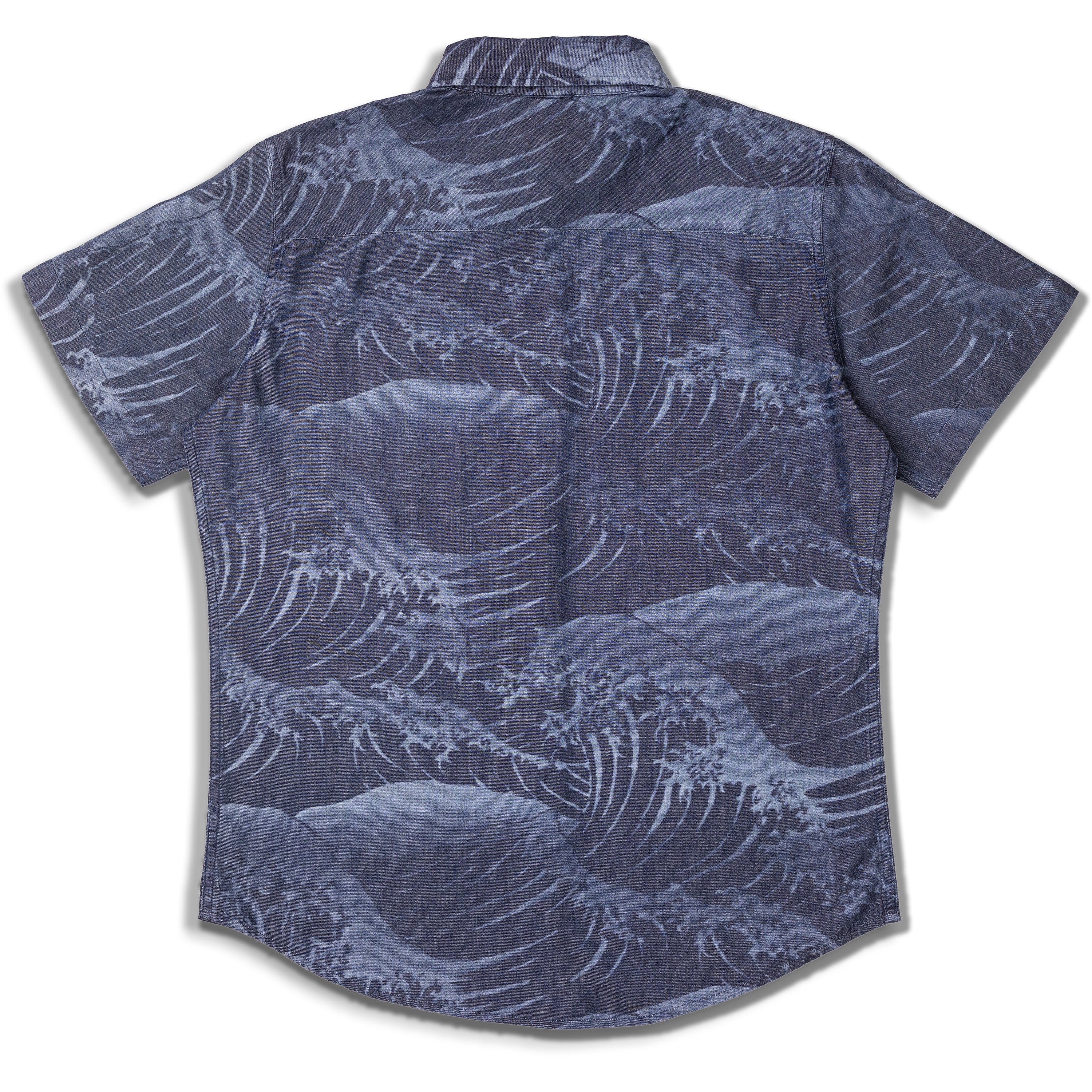 Men's Indigo Denim Aloha Shirt Alenuihaha