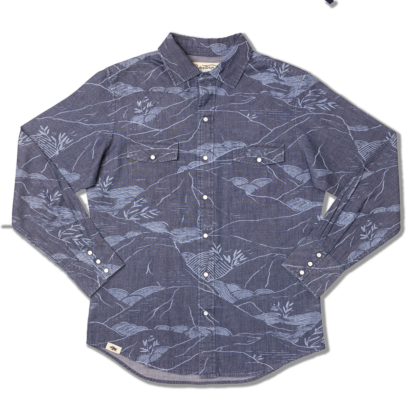Men's Indigo Denim Western Shirt Kohala