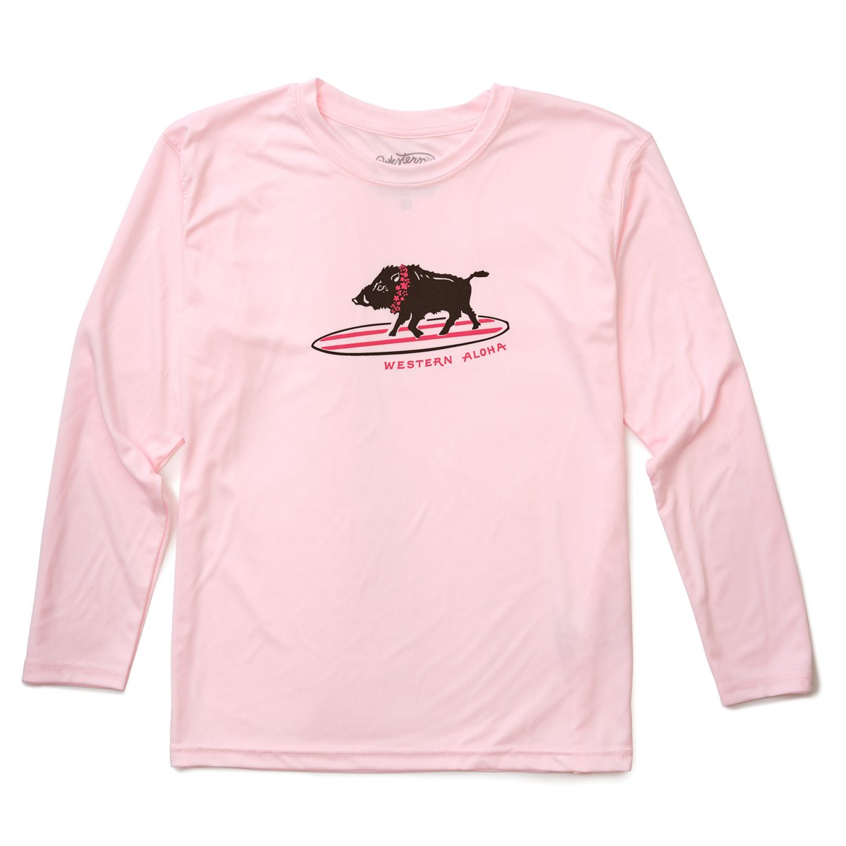 YOUTH SURFING BOAR PERFORMANCE TEE - PINK